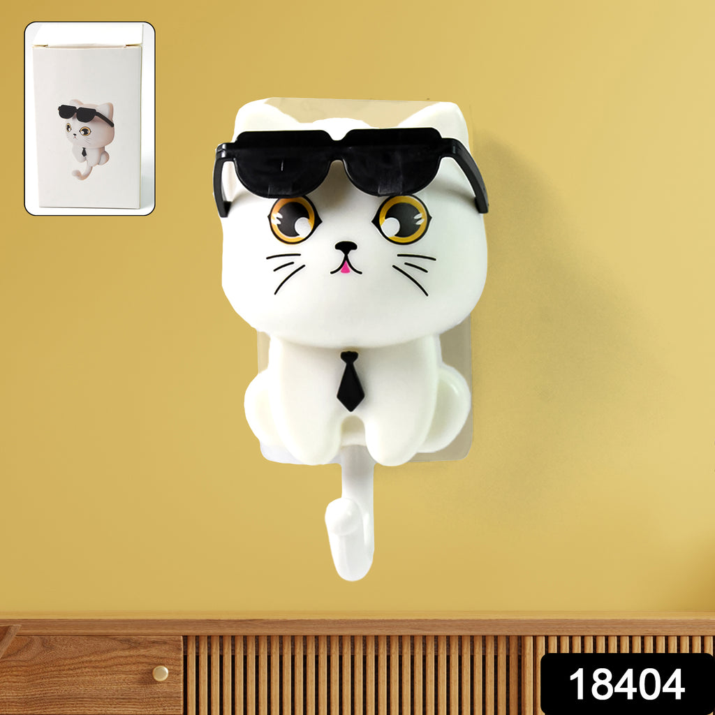 Cat Wall Hook Cute Key Hook With Sunglasses
