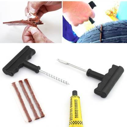 Tubeless Tyre Puncture Repair Kit for Cars & Bikes