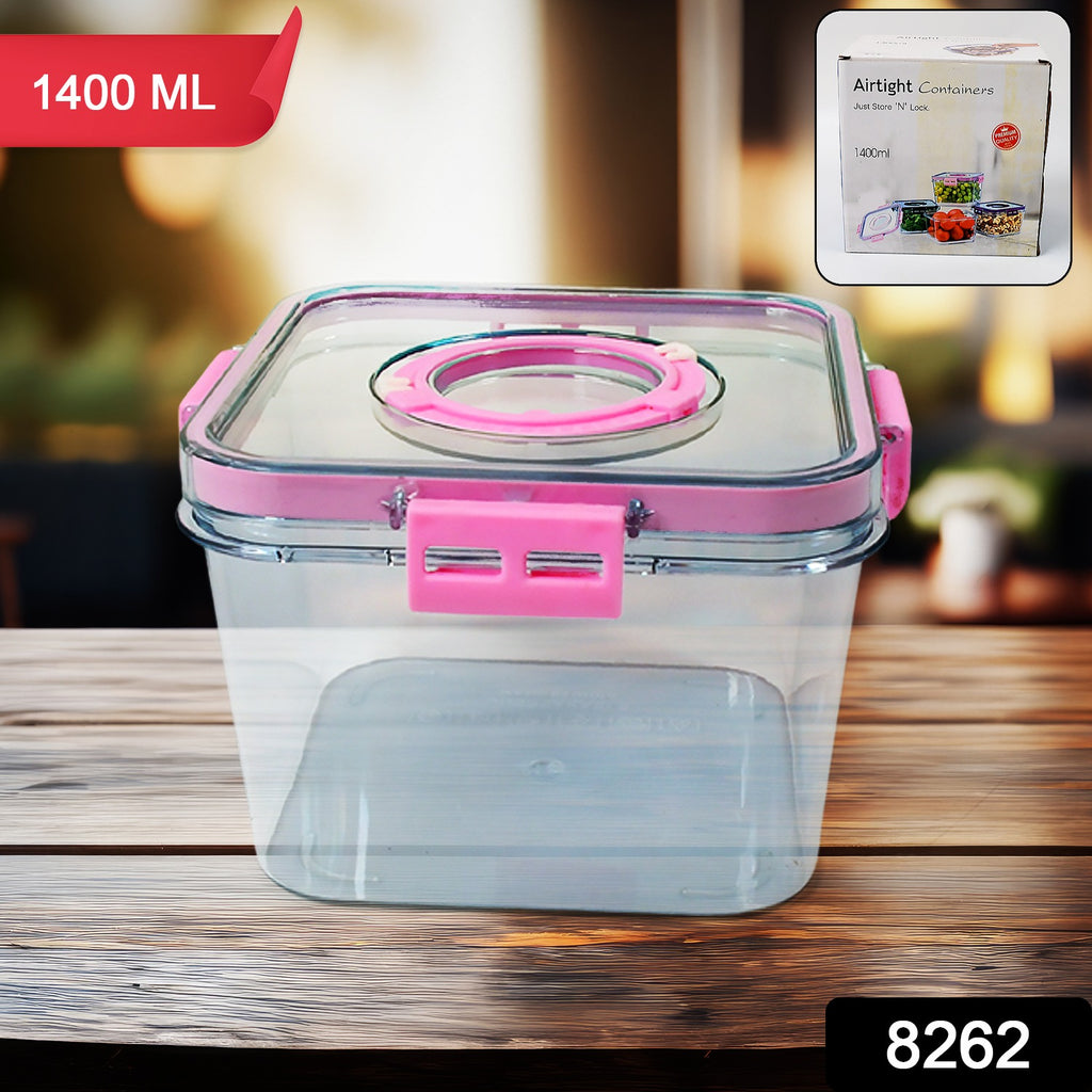 Clear Plastic Food Storage Box (1400ml)