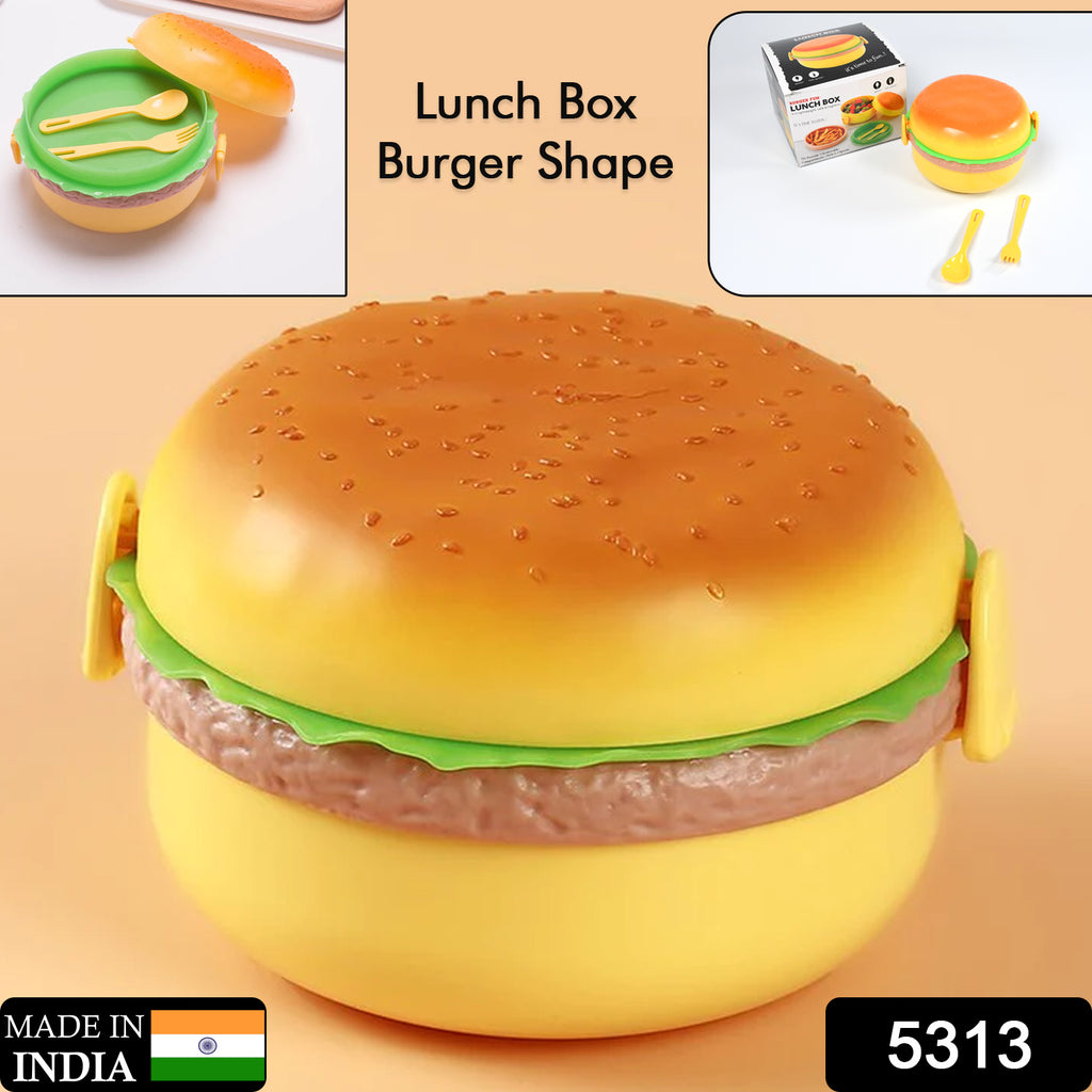 Burger Shape Lunch Box for Kids, 1000ml (1 Pc)