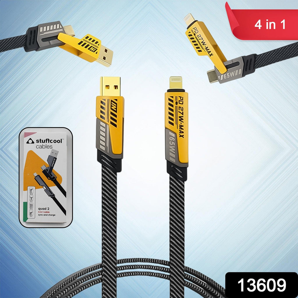 4-in-1 Charging Cable, 65W – 1 Piece