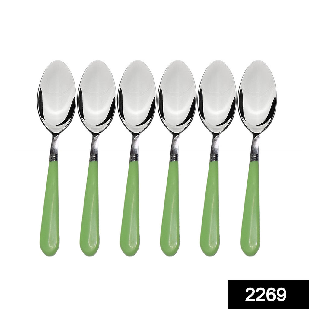 Stainless Steel Spoon Set Of 6 Comfortable Grip