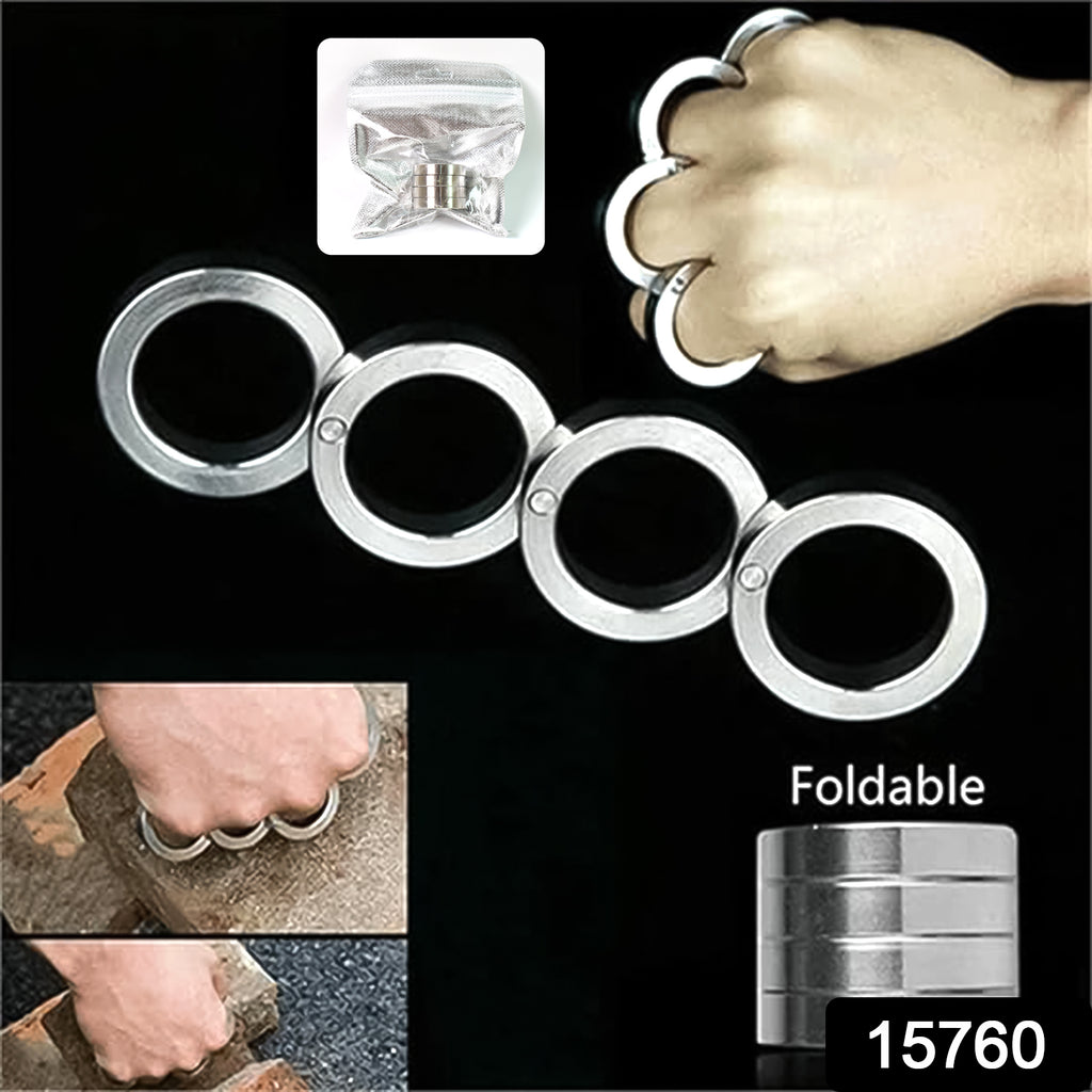 Portable 4 Finger Ring Rotating Folding Ring (1 Set)