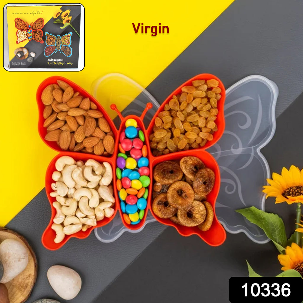5 Compartment Butterfly Plastic Tray (1 Pc)