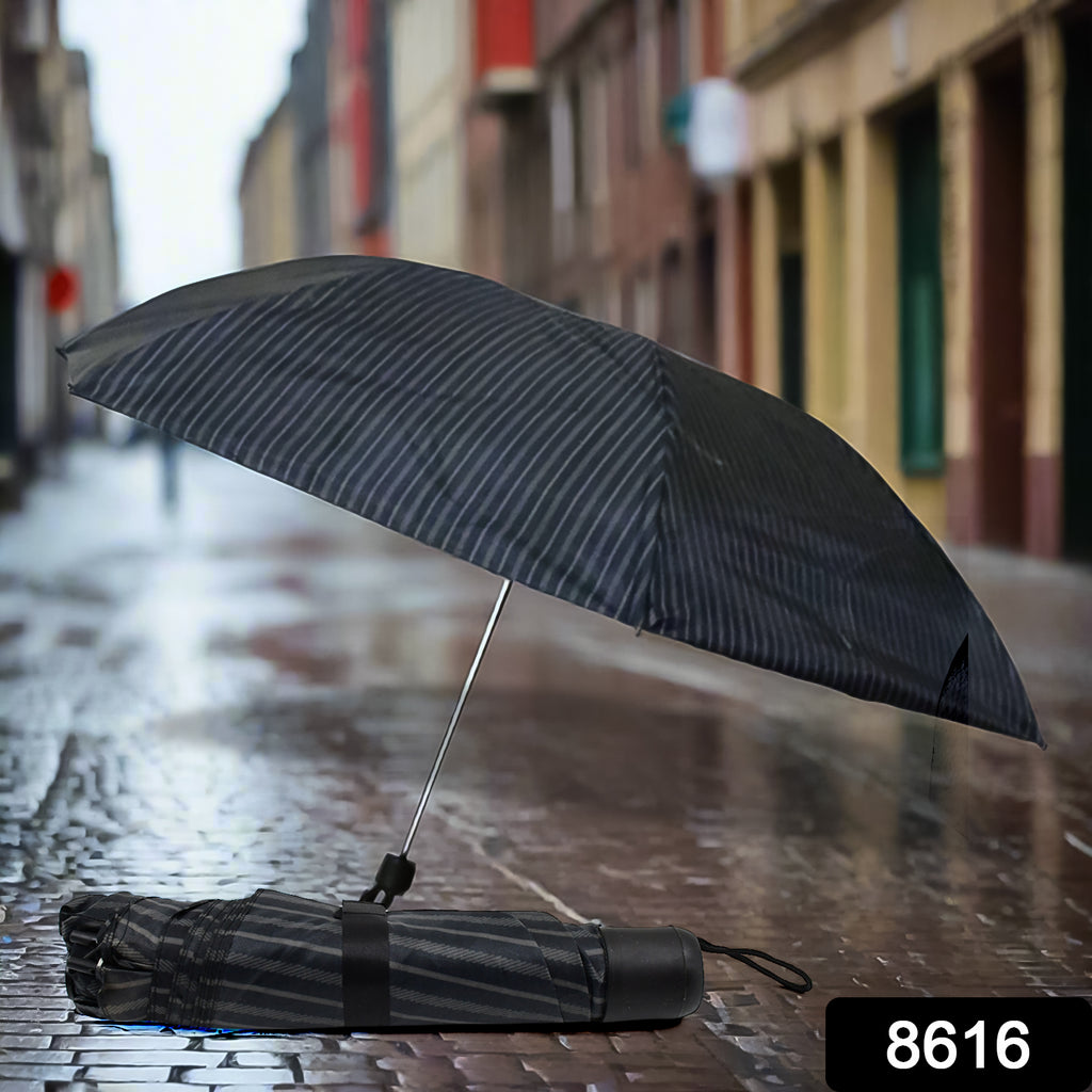 3-Fold Sun & Rain Foldable Umbrella (1 Pc, Mix Color)