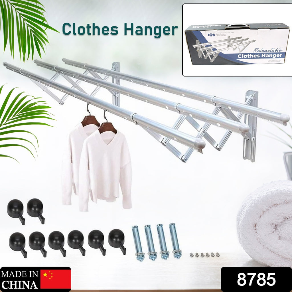 Clothes Drying Rack, Wall-Mounted Extendable Towel Bar