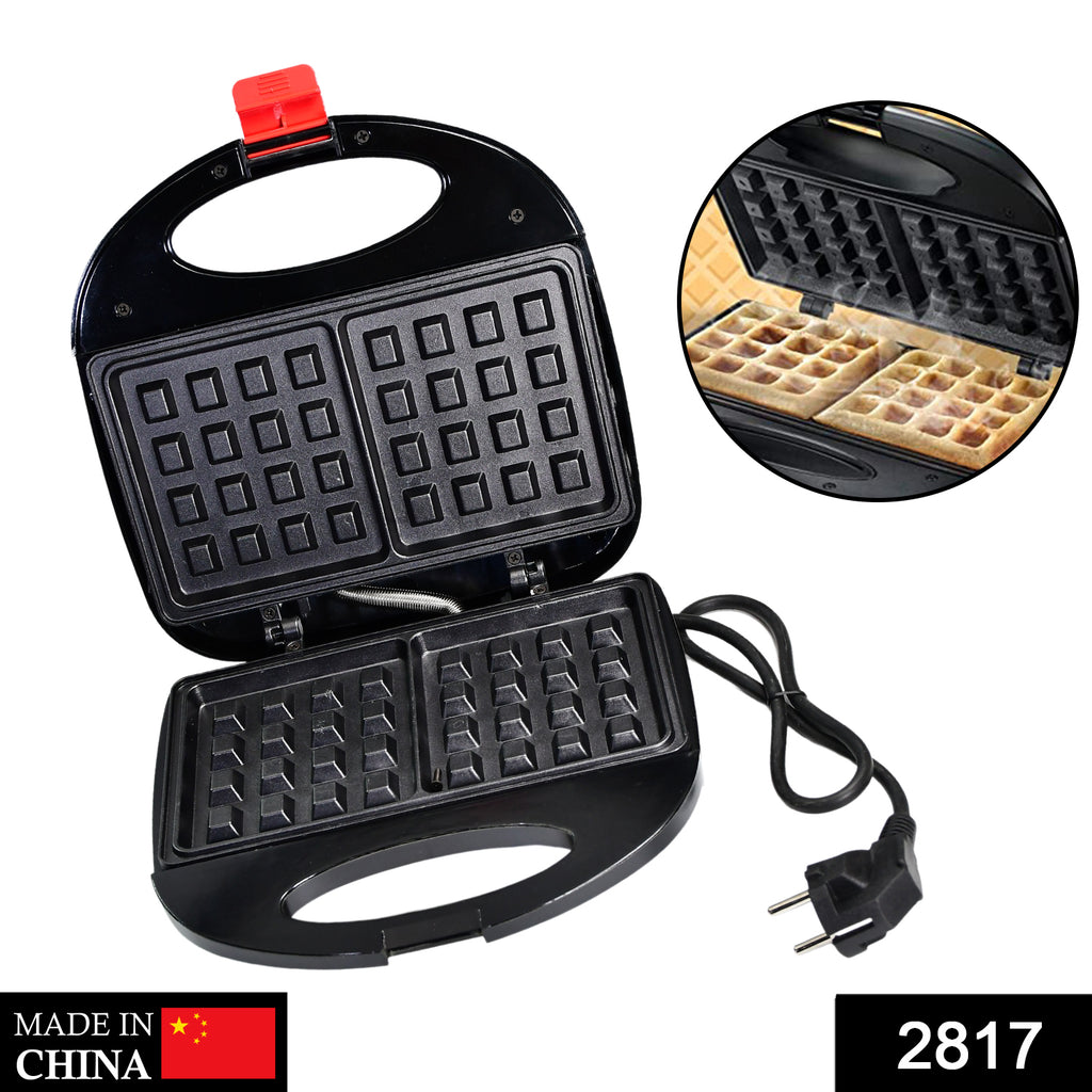 Waffle Maker 2 Square Waffles Non-stick Plates