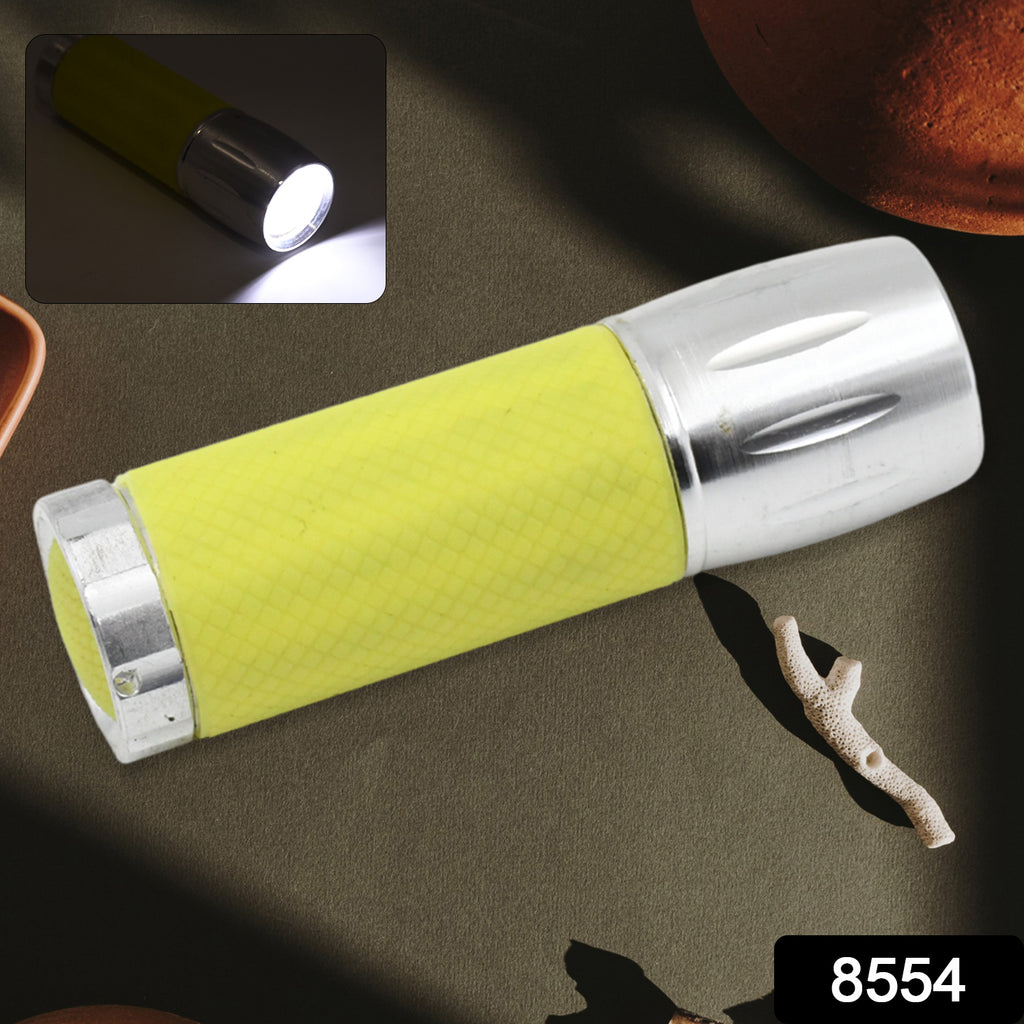 Portable Mini Torch Flashlight with 9 LED Bulbs (1 Pc)