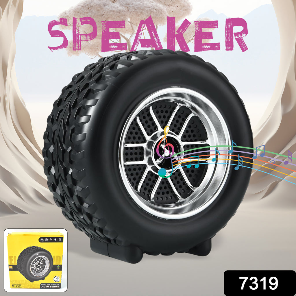 Portable Tyre-Shaped Wireless Bluetooth Speaker 1 Pc