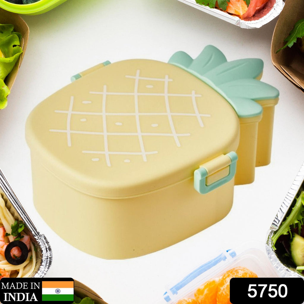 Pineapple Shaped Kids Lunch Box with Fork & Spoon