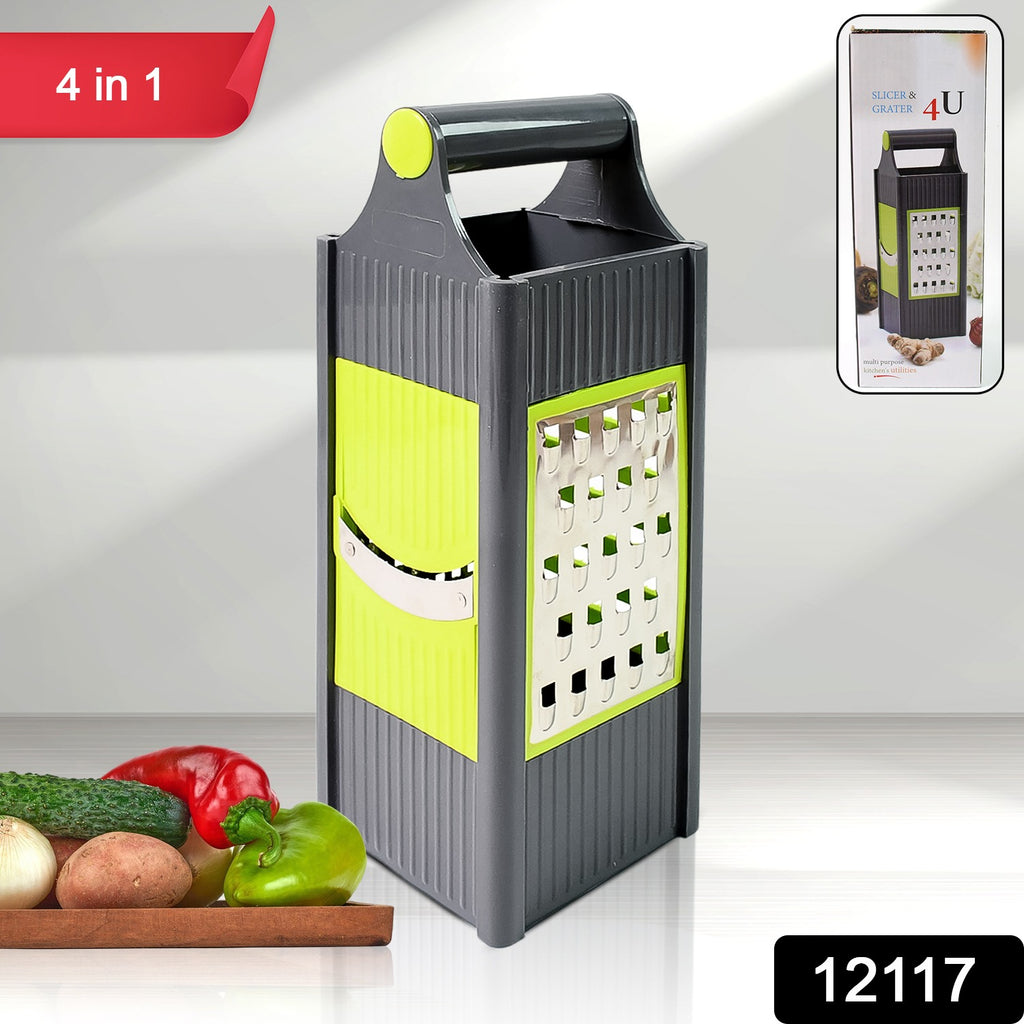 Steel Plastic Vegetable Fruit Slicer Grater (1 Pc)