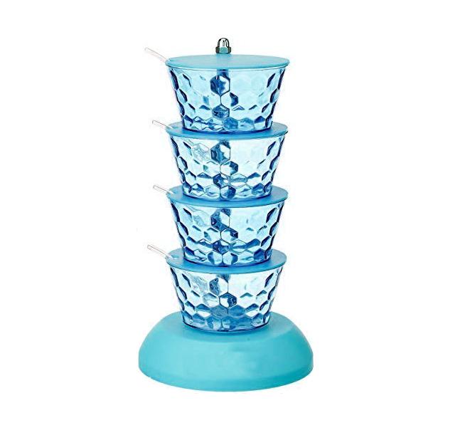 4-in-1 Rotating Pickle Rack Container for Kitchen