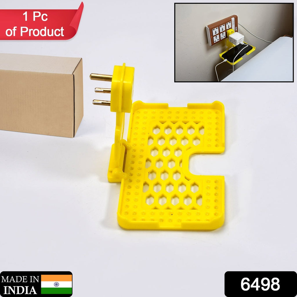 Multi-purpose Wall Holder Stand for Charging Mobile (Yellow)
