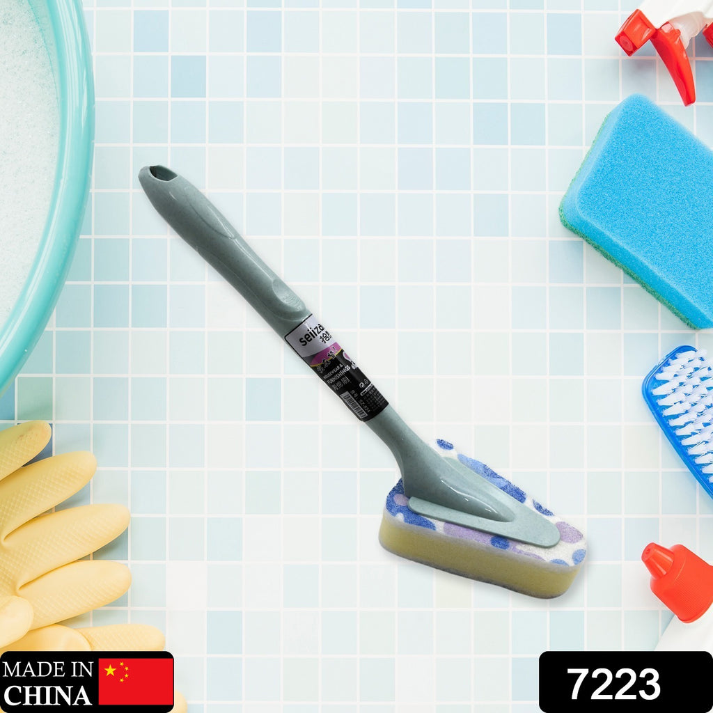 Triangular Sponge Brush with Handle for Kitchen & Bath