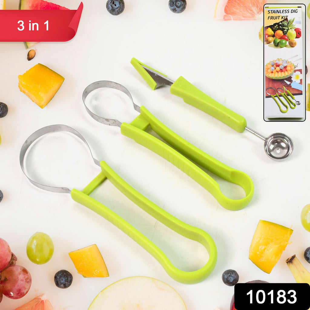 3 In 1 Stainless Steel Watermelon Cutter Set