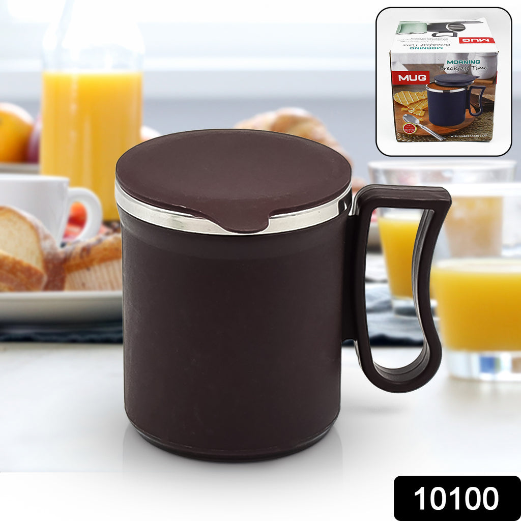 Coffee Mug with Lid, Stainless Steel & Plastic (200 ml)