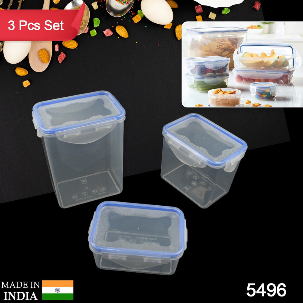 Airtight Plastic Storage Set with Air Seal Lock Lid (3 Pcs)