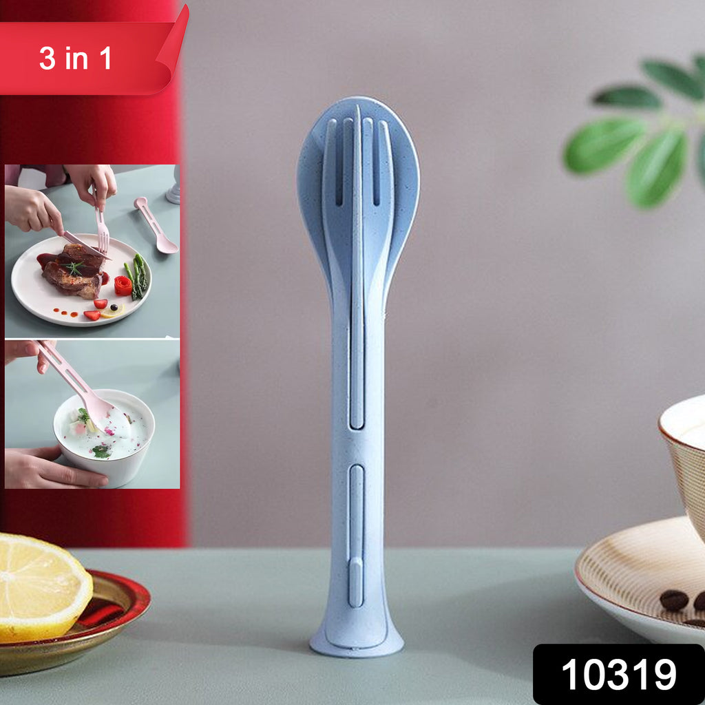 3 In 1 Reusable Spoon Knife Forks Tableware