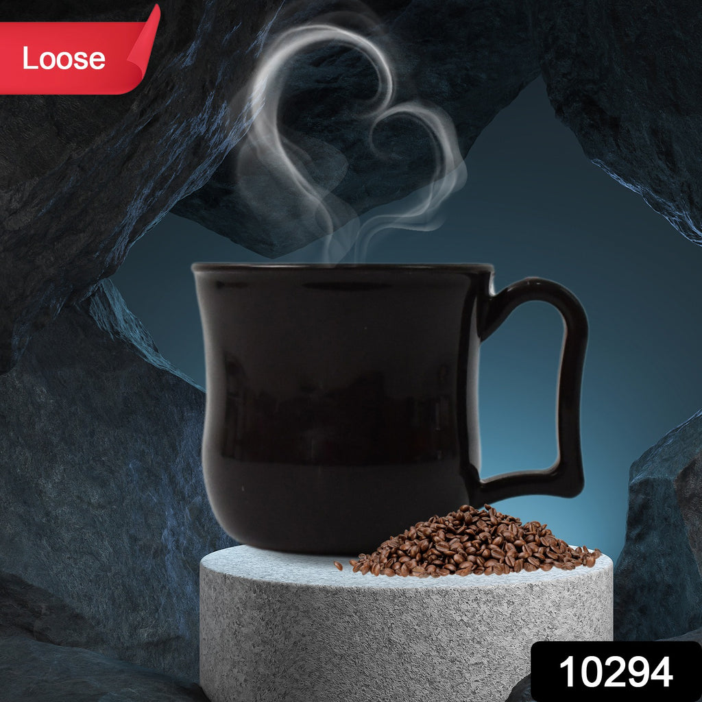Premium Plastic Coffee Mug with Handle (1 Pc, Black)
