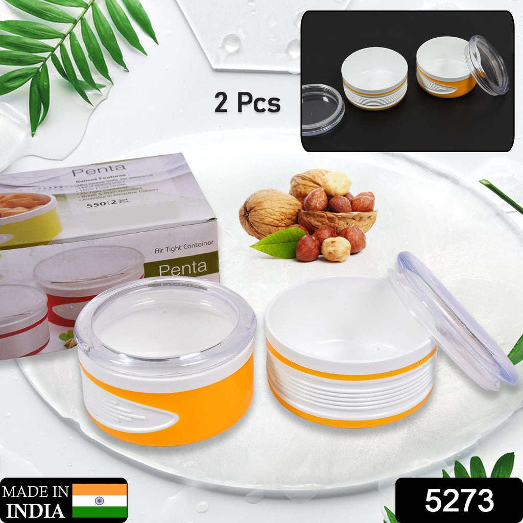 Airtight Plastic Storage Container Set, 550ml (2 Pcs)
