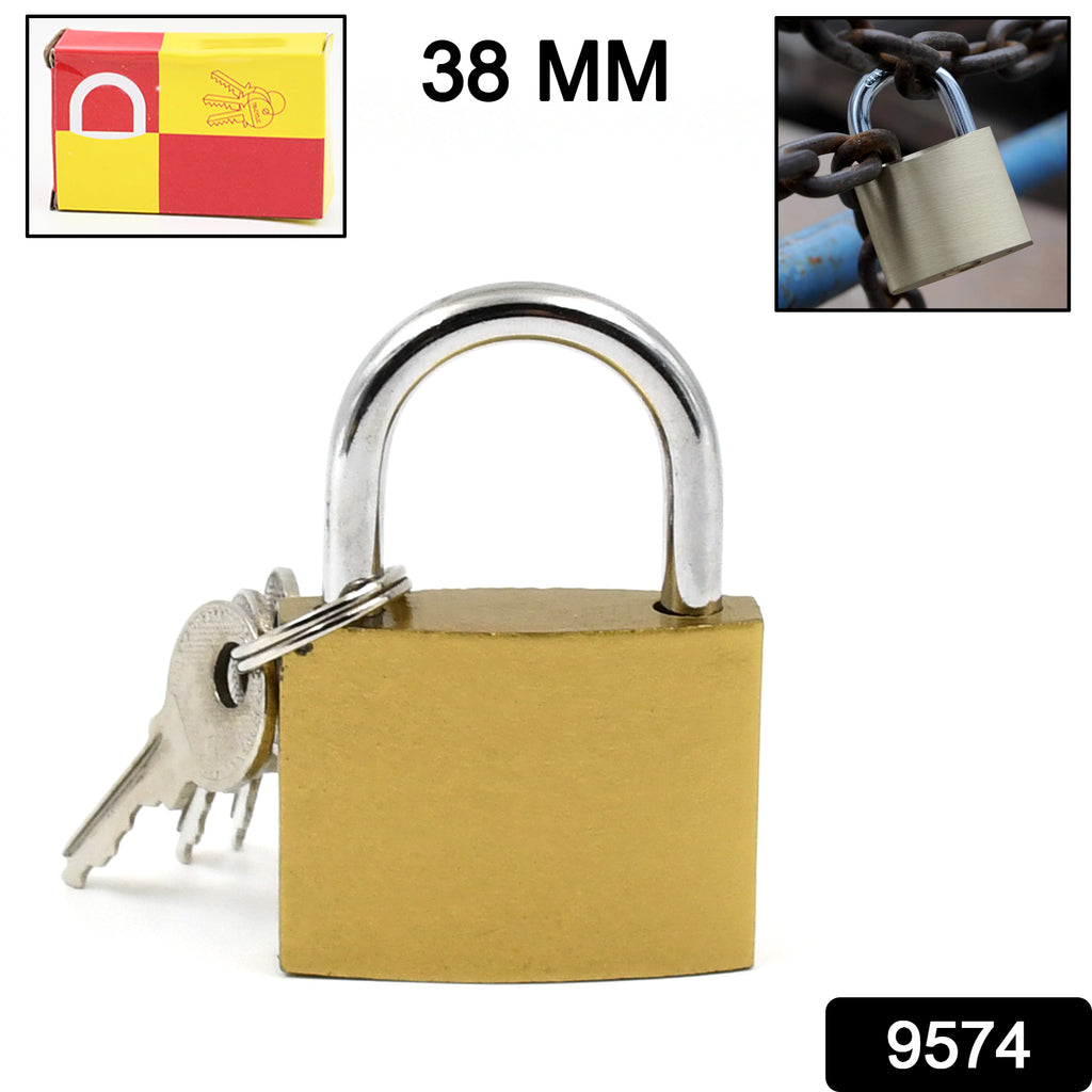 Multipurpose Solid 3 Keys Padlock, 38mm, 1 Pc