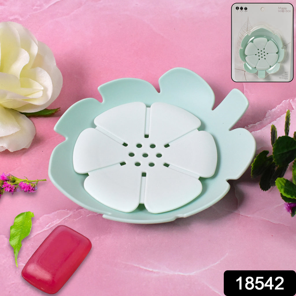 Plastic Flowers Soap Dish Set Shower Gift (1 Pc)
