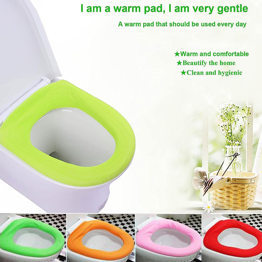 MGRAS Thick Coral Velvet Toilet Seat Cover Toilet Lid Cover