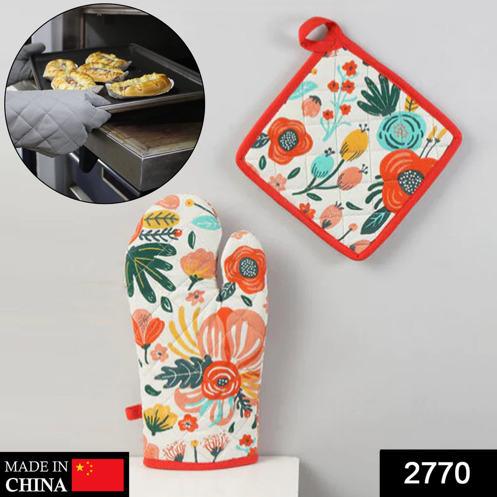 Professional Cotton Oven Mitt Gloves For Safe Cooking