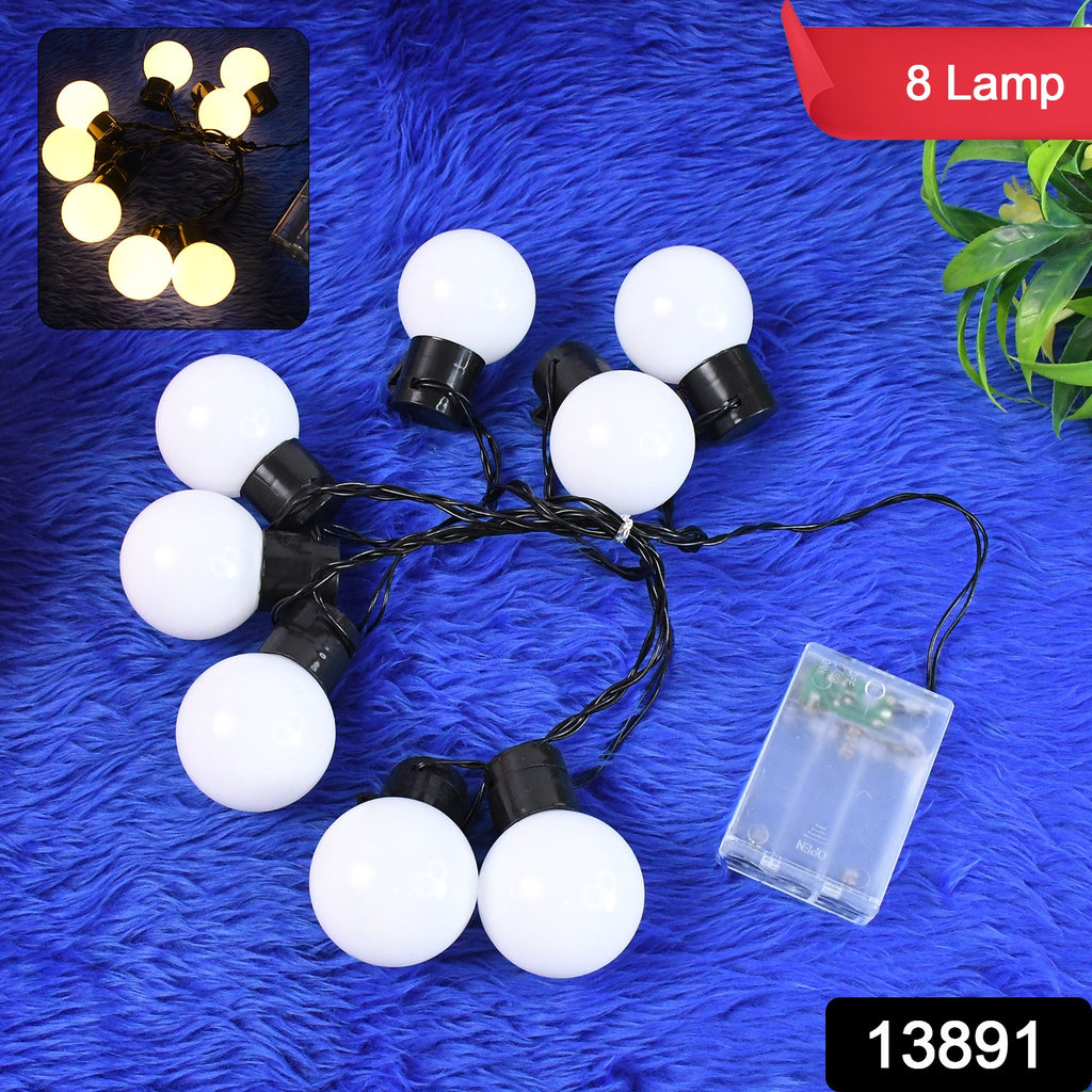 8 LED String Lights, Battery Operated (1 Pc)