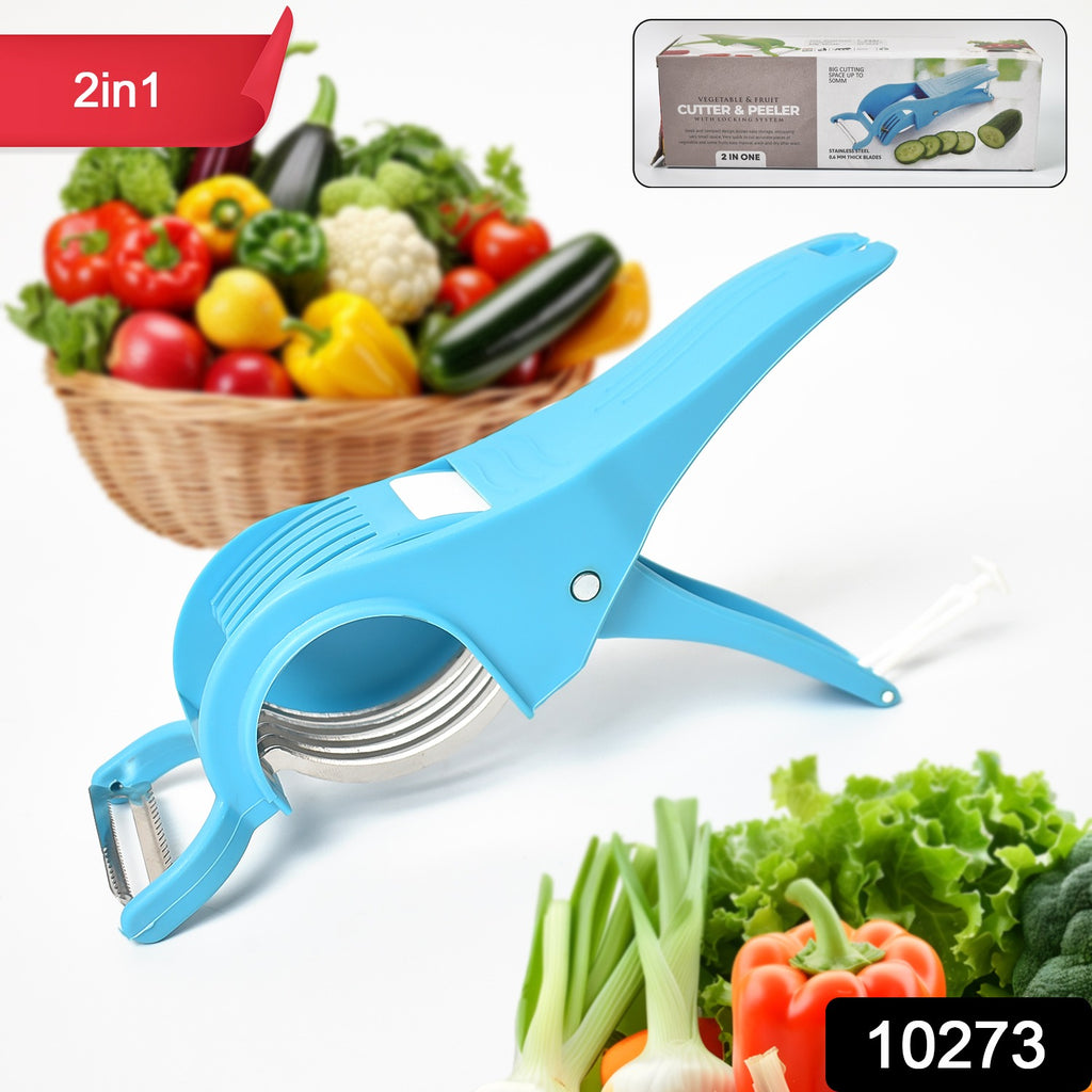 2 In 1 Vegetable Cutter with Peeler (Multicolor)