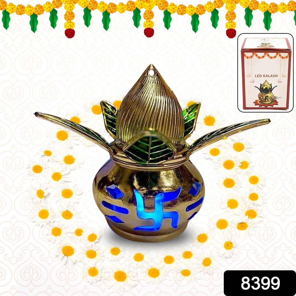 Gold-Plated Eco-Friendly LED Kalash for Pooja (1 Pc)
