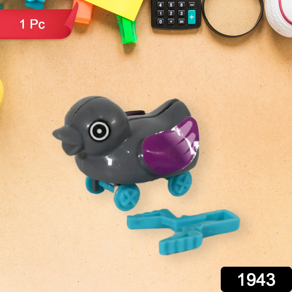 Small Push Back Duck Toy with Spring Tail