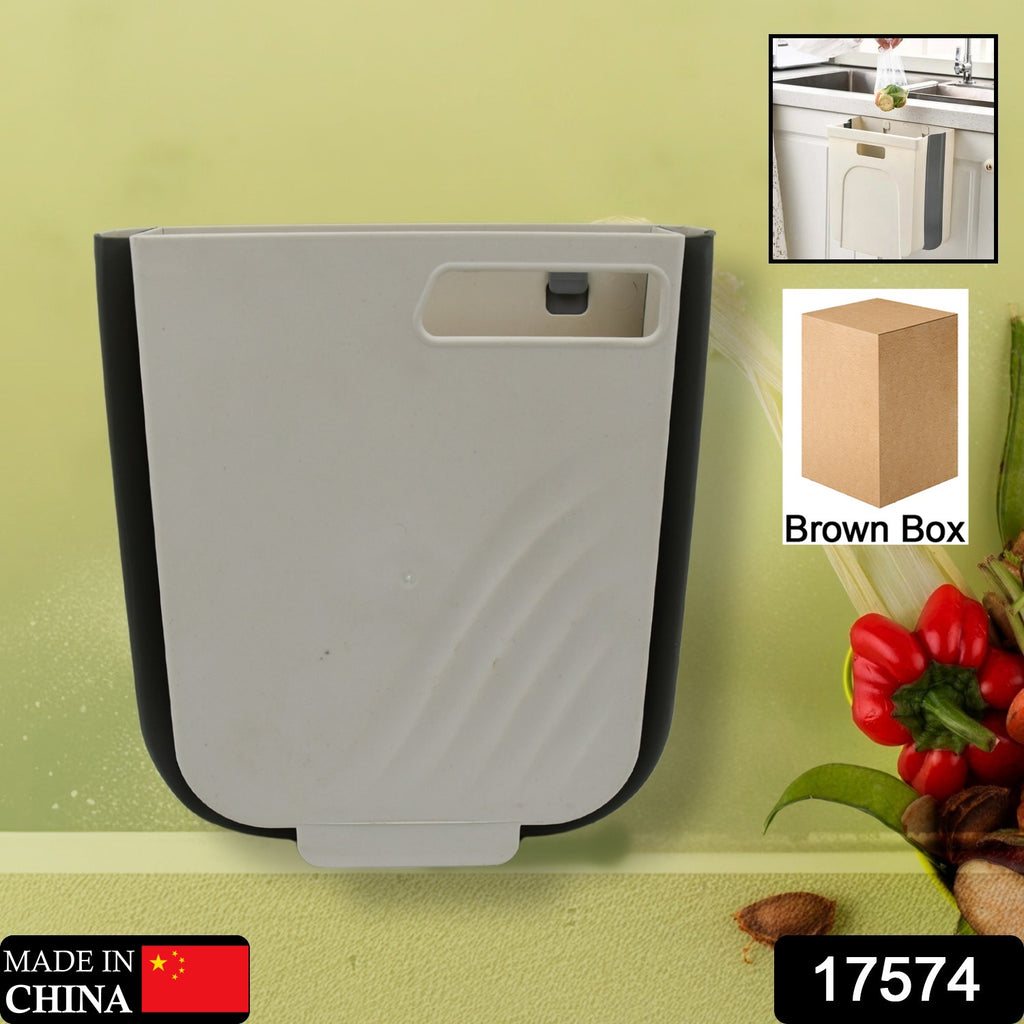 Hanging Trash Can for Kitchen Cabinet, Foldable