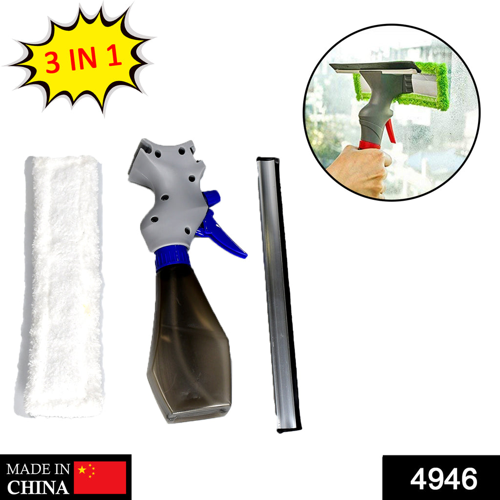 Plastic Glass Cleaner, 3-in-1 Spray Type, Cleaning Brush