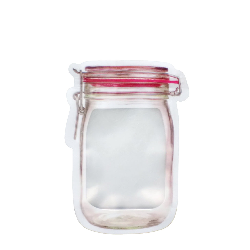 Reusable Airtight Plastic Food Storage Mason Jar (500 ml)