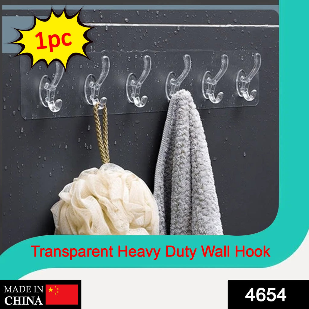 Transparent Heavy-Duty Adhesive Wall Hook