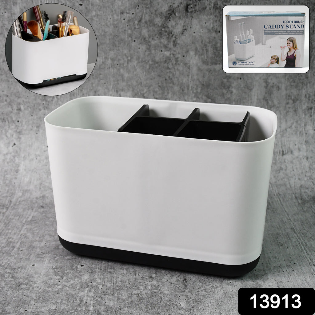 6 Compartment Multi Purpose Organizer Toothbrush Stand