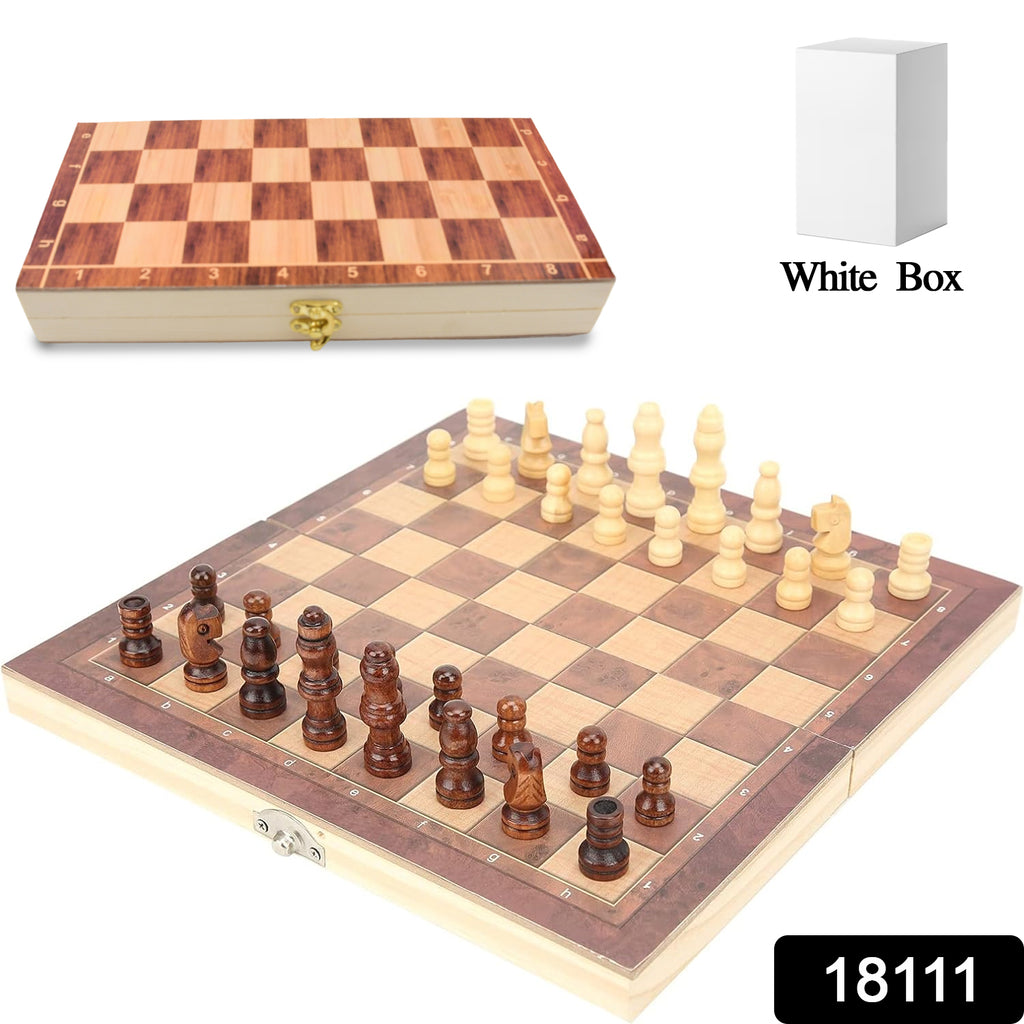 Foldable Wooden Chess Board Set (30x30 cm)