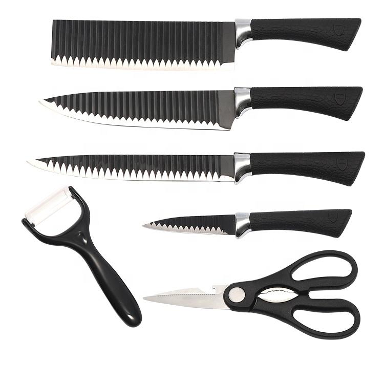 Stainless Steel Knife Set With Peeler & Scissors