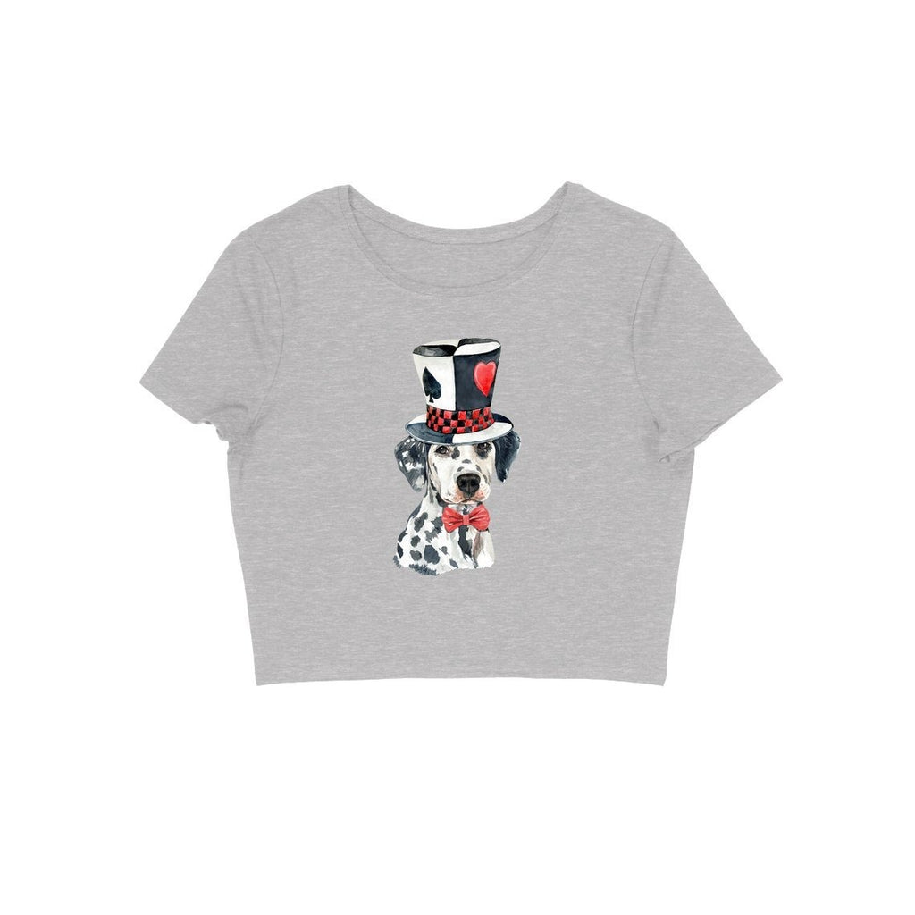 Dog Sketch Design Crop Top - ALL MY WISH