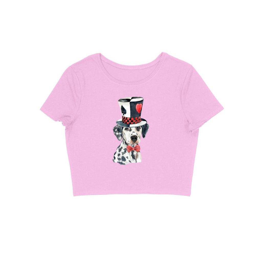 Dog Sketch Design Crop Top - ALL MY WISH