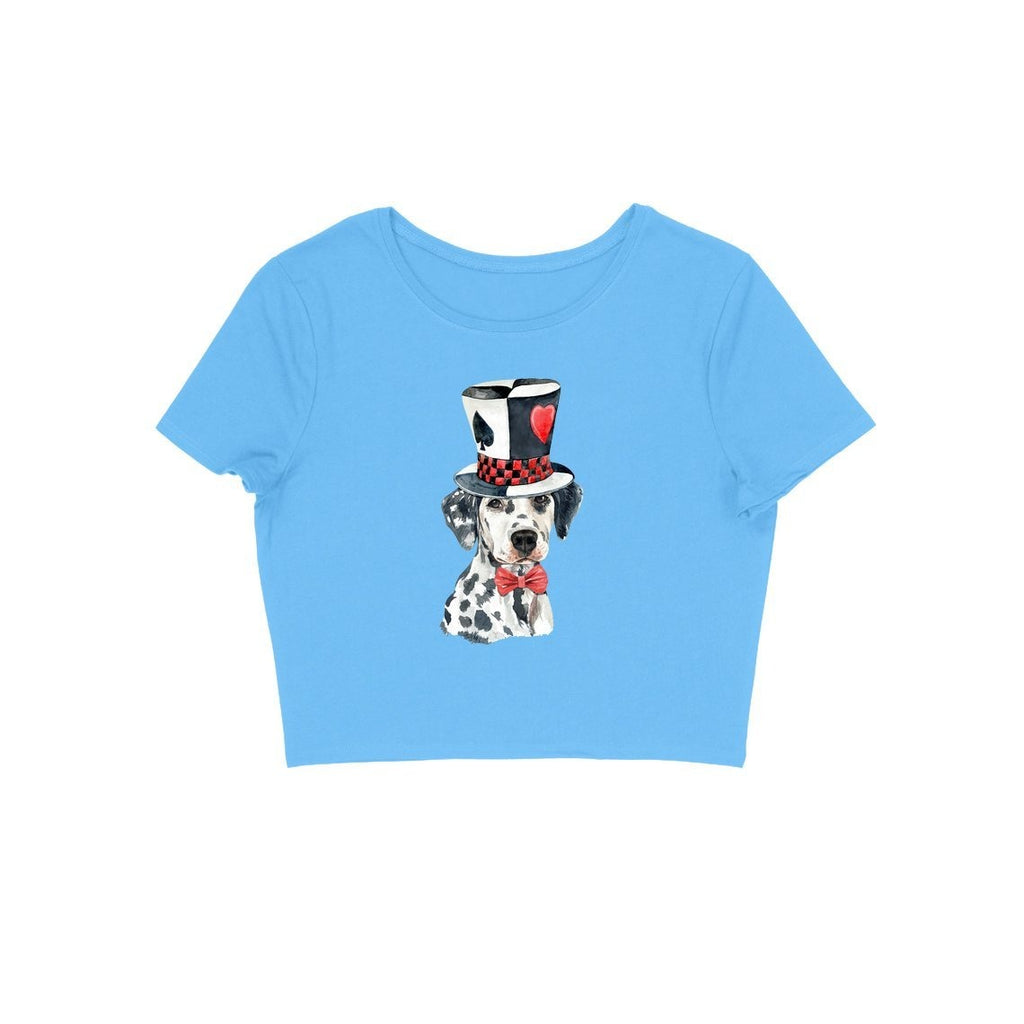 Dog Sketch Design Crop Top - ALL MY WISH