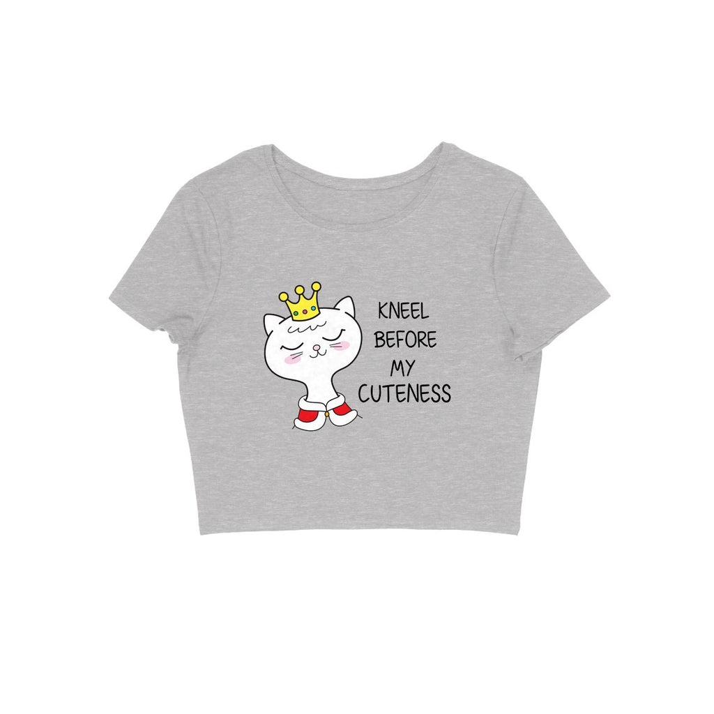 Kneel Before My Cuteness Crop Top - ALL MY WISH