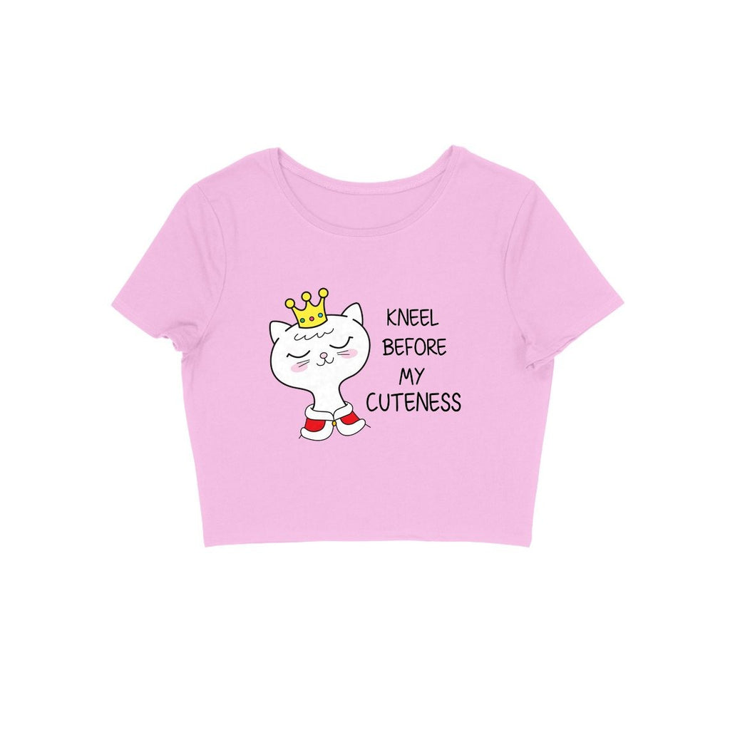 Kneel Before My Cuteness Crop Top - ALL MY WISH