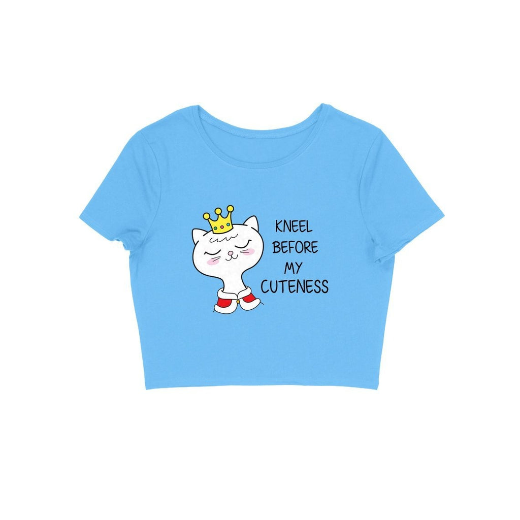 Kneel Before My Cuteness Crop Top - ALL MY WISH