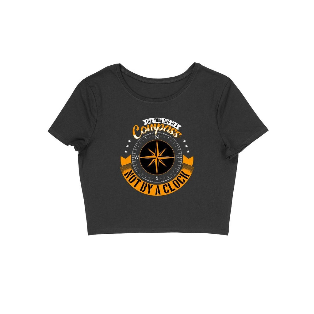 Compass Design Crop Top - ALL MY WISH