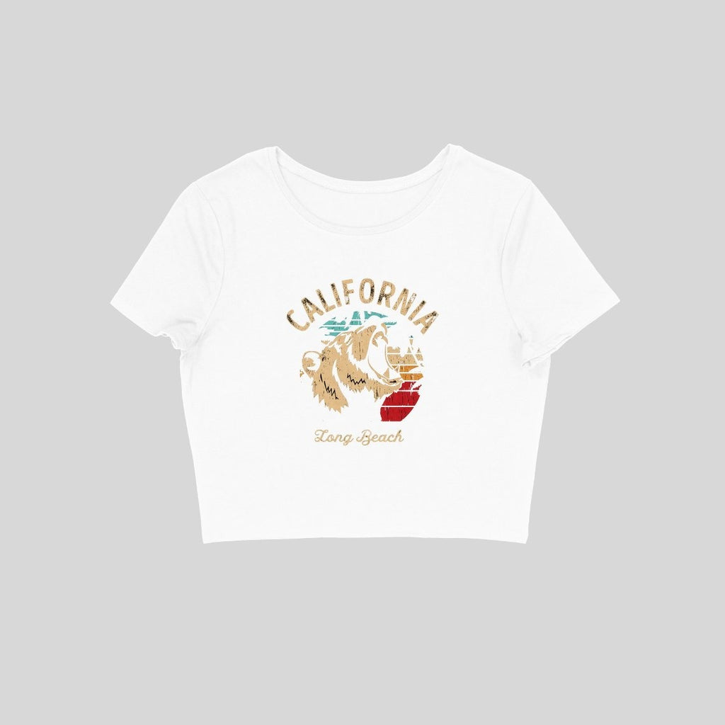 California Long Beach Design Crop Top - ALL MY WISH