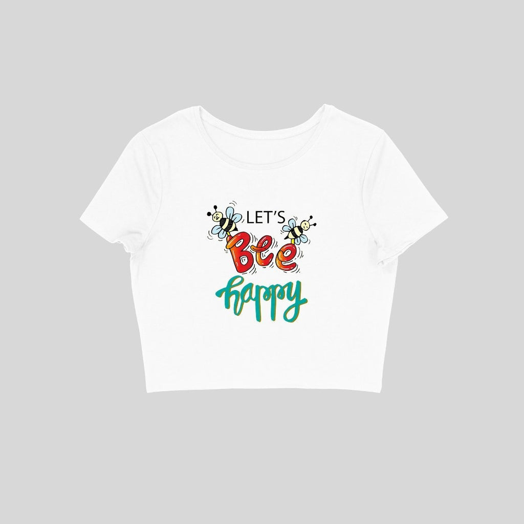 Let's Bee Happy Crop Top - ALL MY WISH