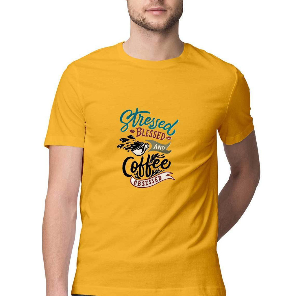 Stressed Blessed And Coffee Obsessed T-Shirt - MSS00007 - ALL MY WISH
