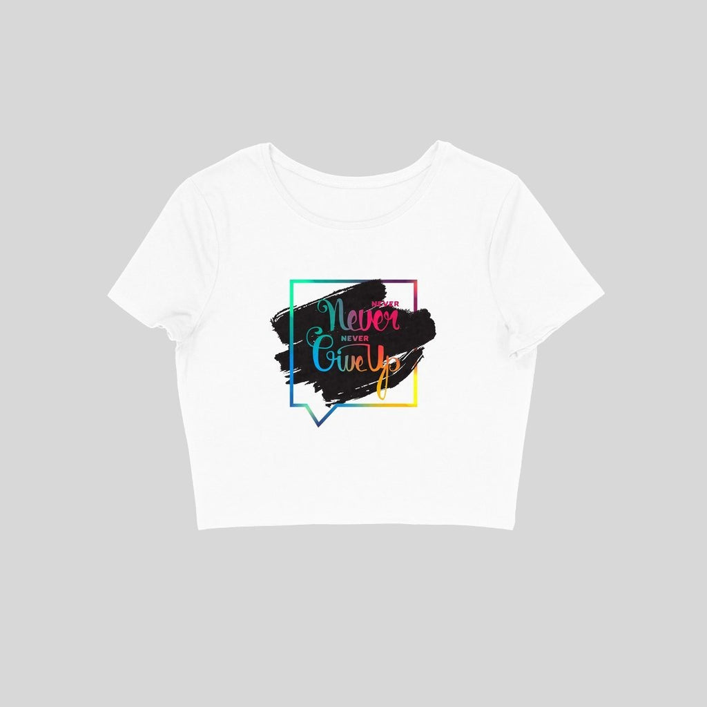 Never GiveUp Crop Top - CT00005 - ALL MY WISH